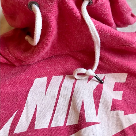 NIKE Pink Cowl Neck Hoodie Fitted Size M - Picture 2 of 4